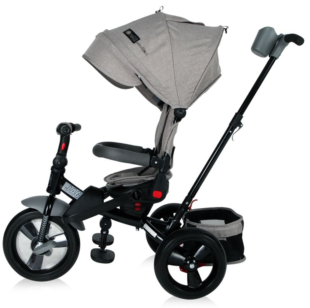 Triciclo Evolutivo Jaguar Con Capota , Asiento Giratorio 360º Y Ruedas Eva Grey Luxe_1
