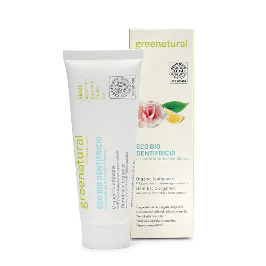 Pasta de dentes de chá verde Greennatural, 75 ml
