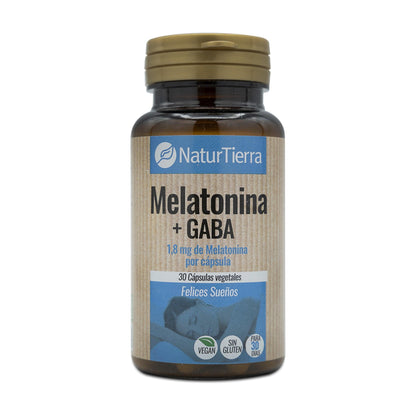 Melatonina + gaba, 30 cápsulas vegetales. NaturTierra