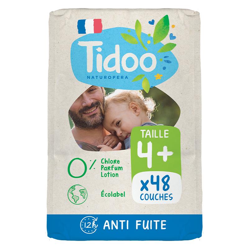 Fraldas T4+ Maxi Plus (9/20 kg) Tidoo, 48 unidades