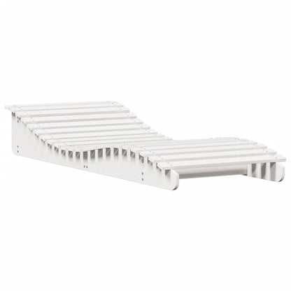 Tumbona De Madera Maciza De Pino Blanca 205x80x31,5 Cm / Vetonek_4