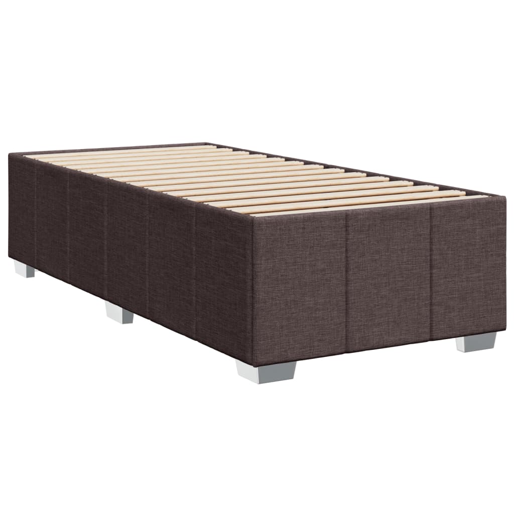 Cama Box Spring Con Colchón Tela Marrón Oscuro 90x190 Cm / Vetonek_3