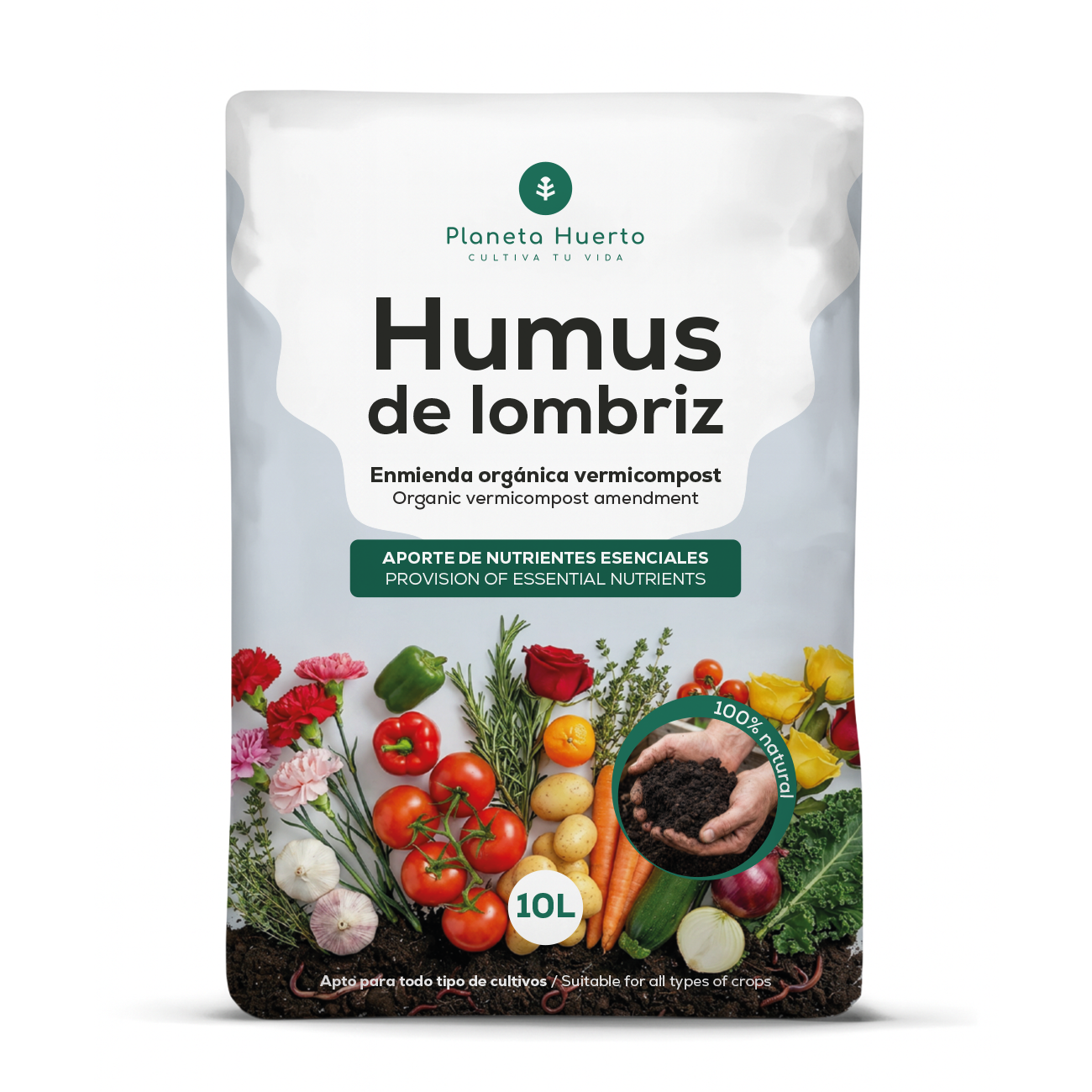 Humus de Lombriz Planeta Huerto 10 L