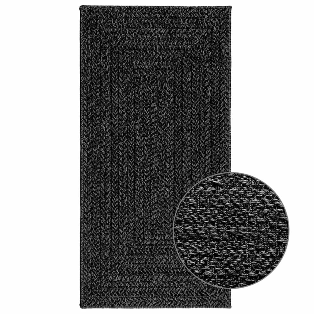 Vidaxl Alfombra Zizur Apariencia Yute Interior Exterior Antracita_0