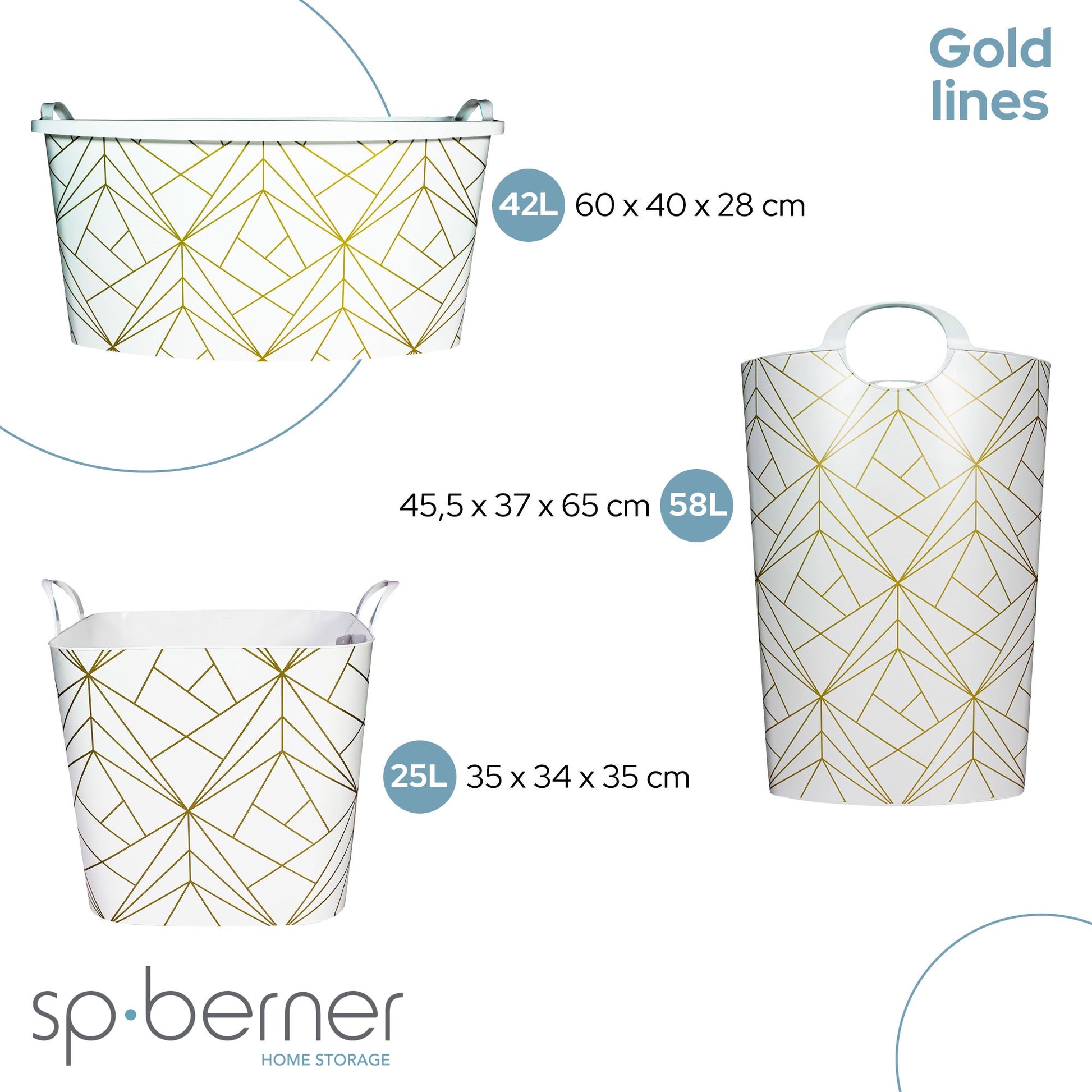 Life Story Cesto De Colada Hamper 58l Gold Lines_2