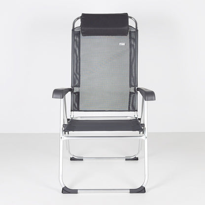 Silla Plegable Camping Multiposición Gris Oscuro C/cojín Aktive_1