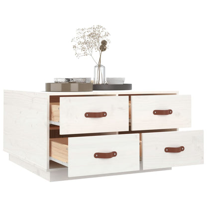 Mesa De Centro De Madera Maciza De Pino Blanco 80x80x45 Cm_3
