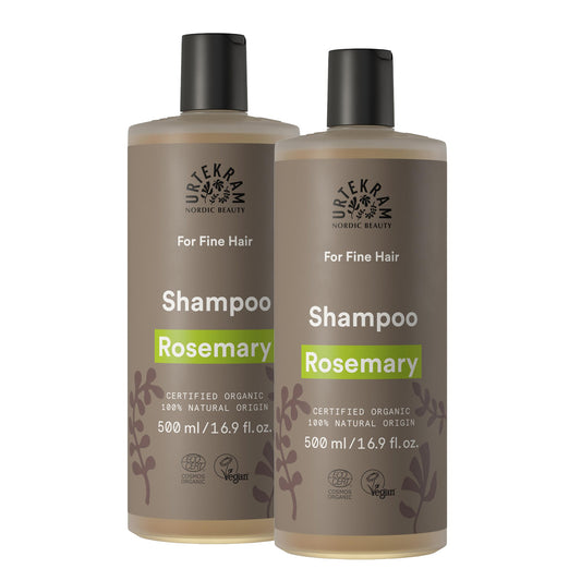 Pack de 2 Champôs Urtekram Alecrim para cabelos finos 500 ml