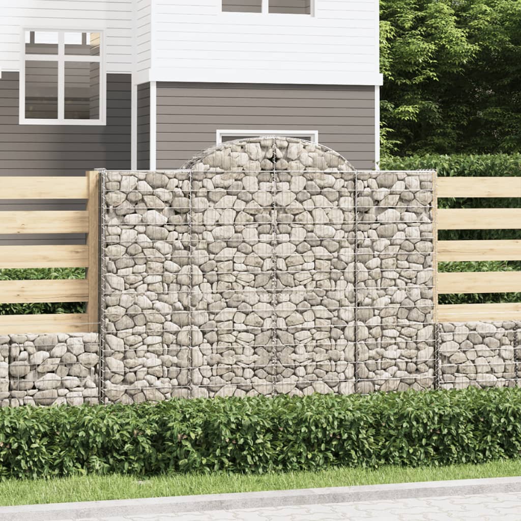 Cestas De Gaviones 6 Uds Forma De Arco Hierro 200x50x160/180 Cm_1