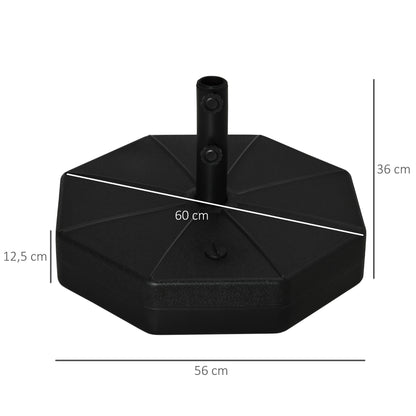Outsunny Base De Sombrilla Rellenable De Agua 28 Kg Arena 40 Kg Terraza Jardín_2