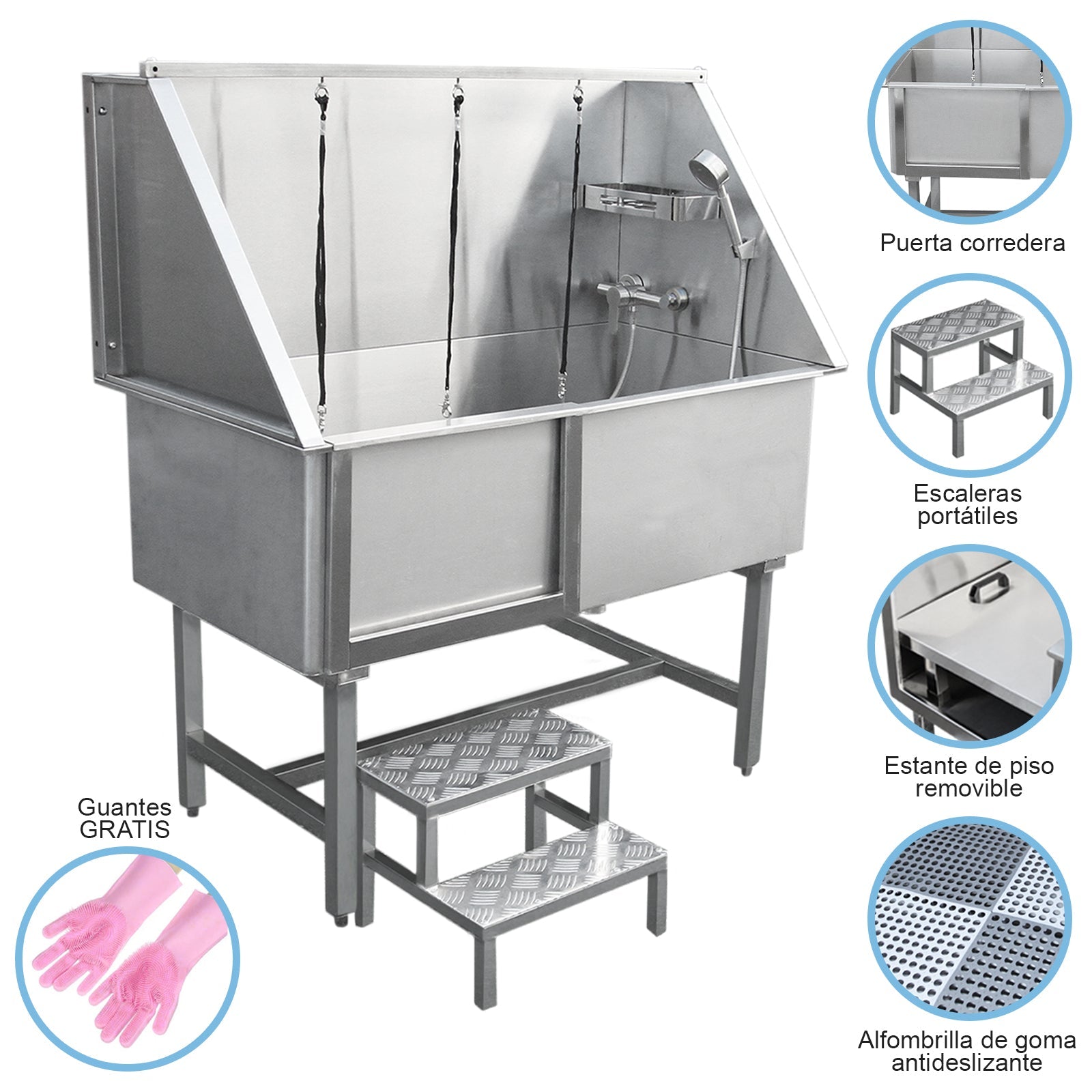 Bañera Peluquería Canina De Acero Inoxidable | 600 Mm_1