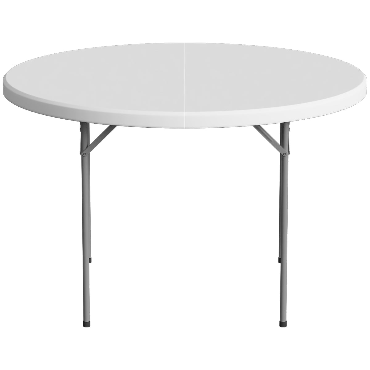 Mesa De Camping Outsunny Metal, Hdpe Blanco 120x120x74 Cm_4