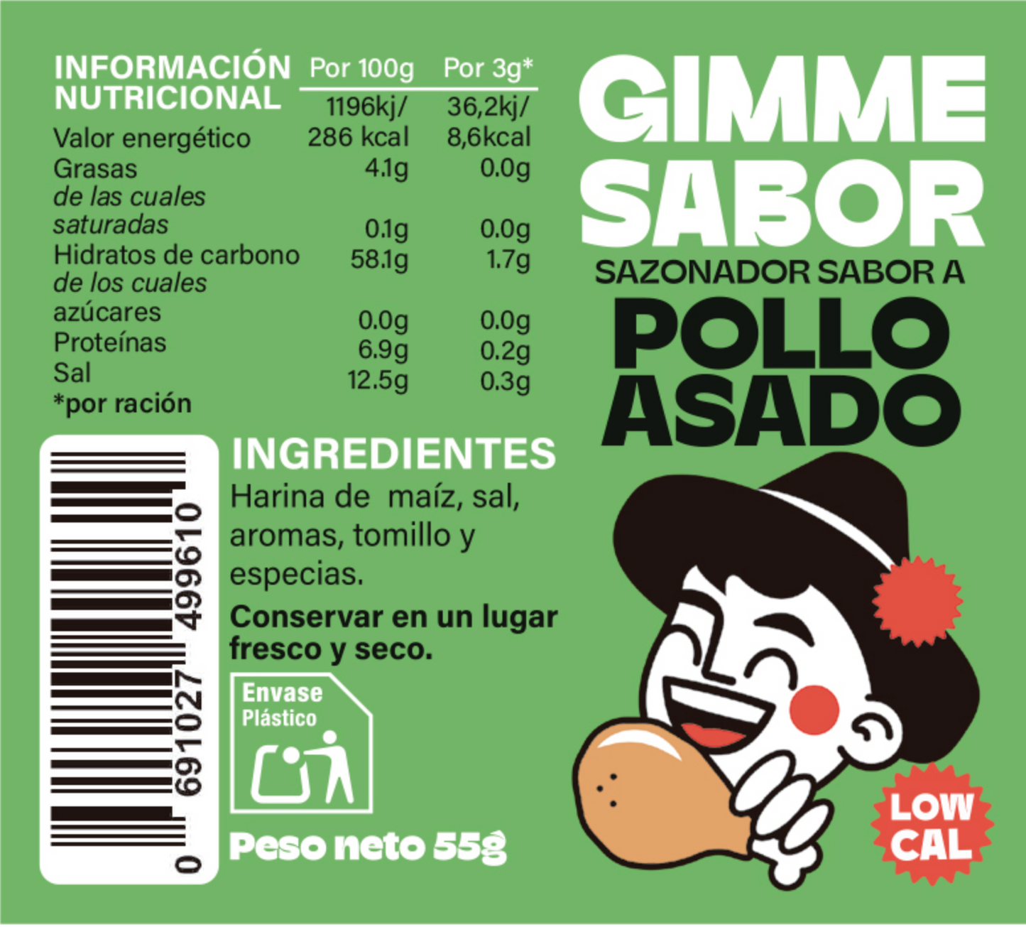 Pack Básicos Gimme Sabor | 5 Sazonadores Vegetales 55g | Sin Gluten, Sin Alérgenos_5