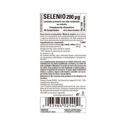 Selénio na Levedura, 50 comprimidos (200g)