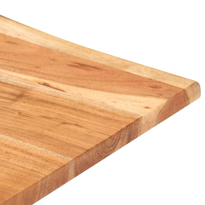 Mesa Alta De Bar Borde Natural Madera Maciza Acacia 60x60x110cm_2