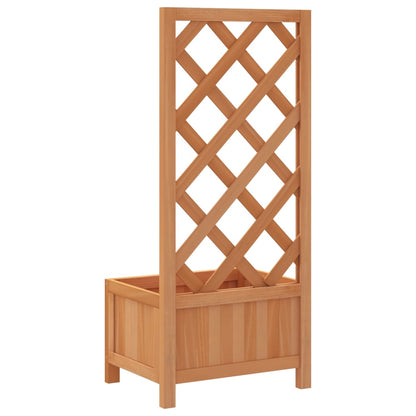 Jardinera Con Enrejado Marrón 40x30x90 Cm Madera Maciza De Abeto_5