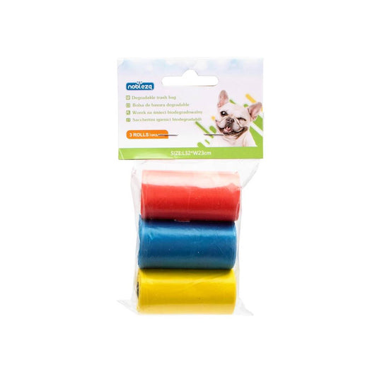 Sacos biodegradáveis ​​para cocó 3 rolos - 45 sacos Nobleza