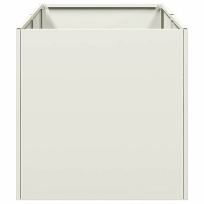 Jardinera De Acero Laminado En Frío Blanco 40x80x40 Cm_3