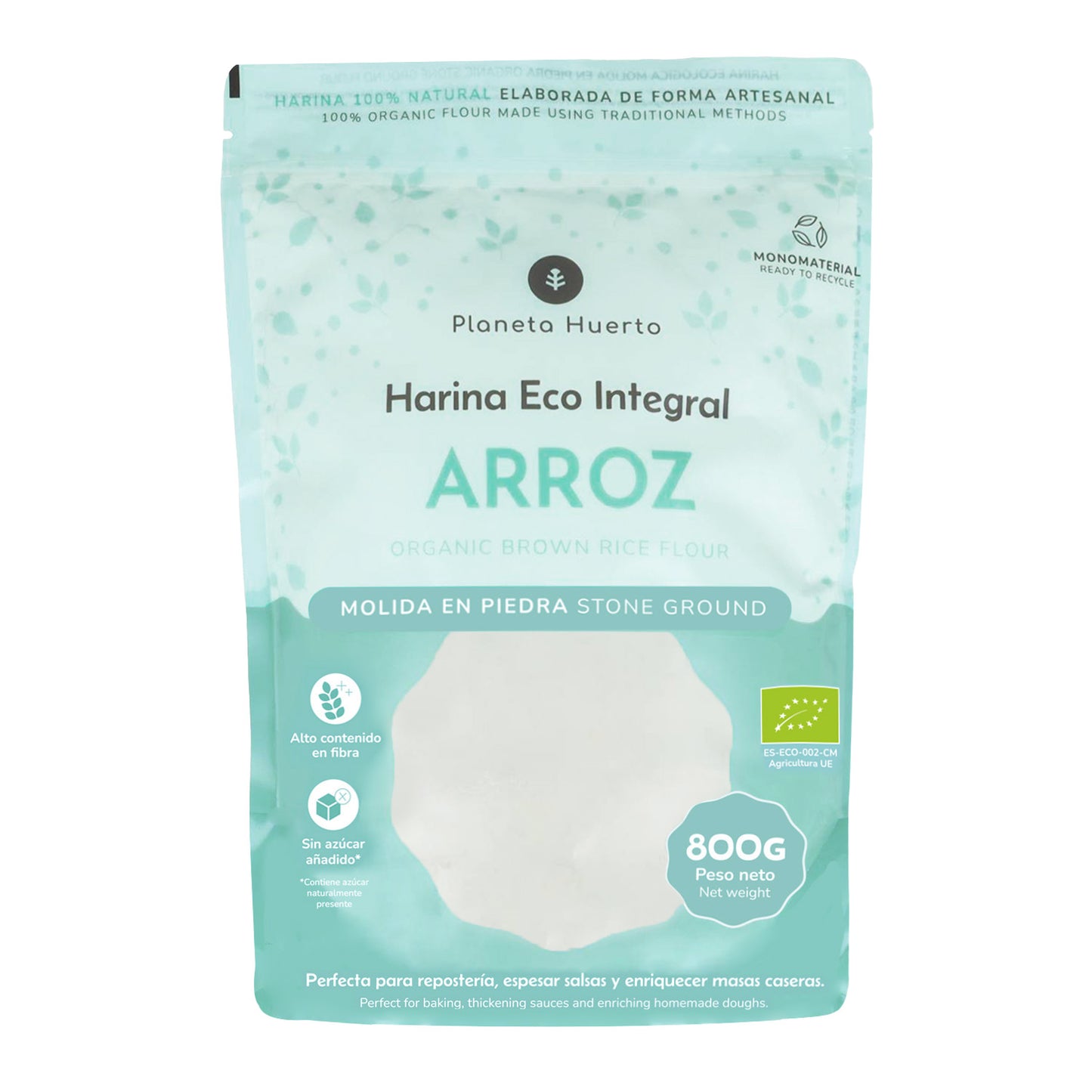 Farinha de arroz integral Eco Planeta Huerto 800 g