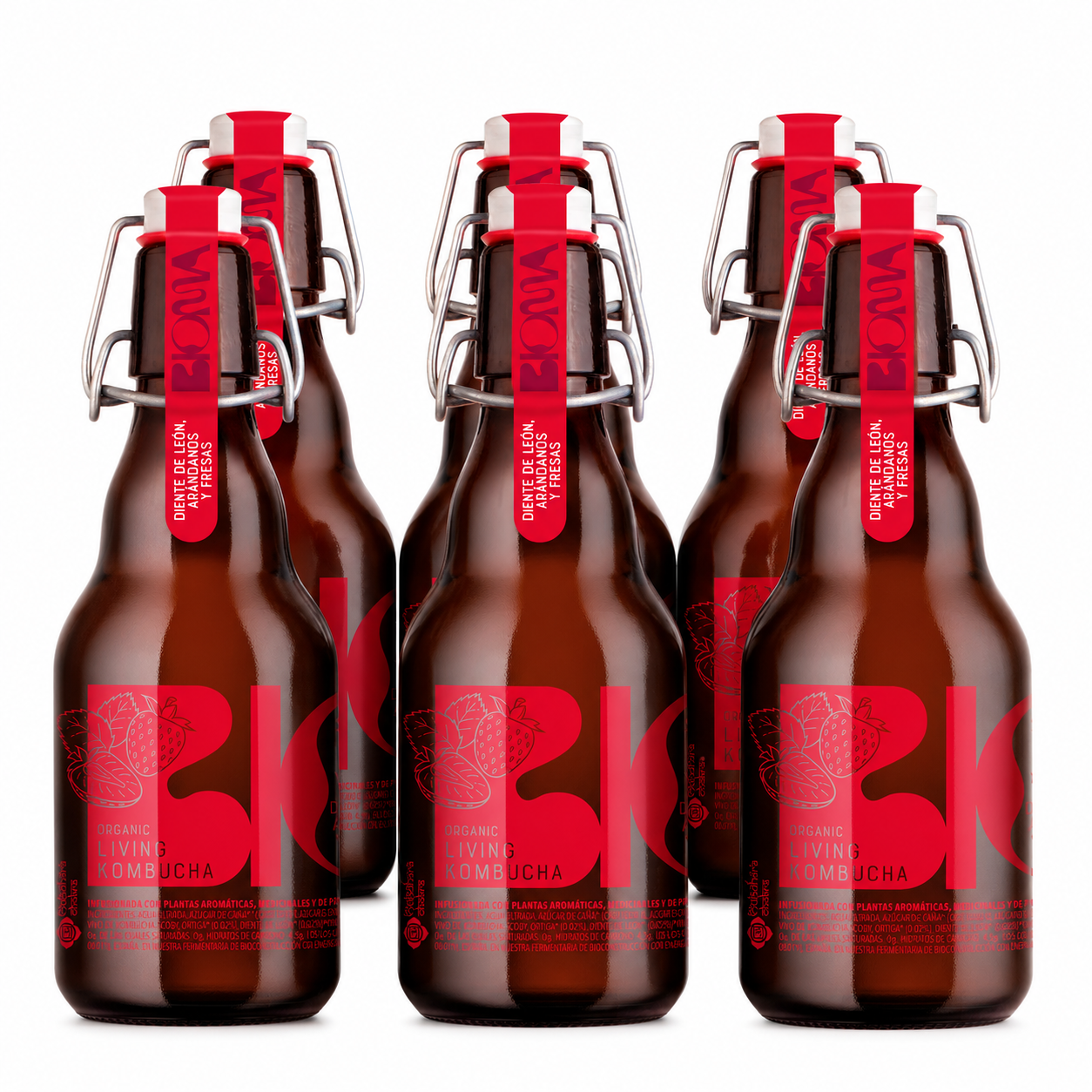 Kombucha Berry Bloom: Seasonal Star Kombucha De Temporada Pack 6 Botellas 330 Ml_0
