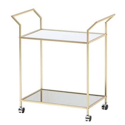 Carrito De Servicio De Diseño Color Dorado 73x78x37 Cm_0
