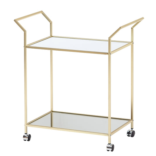 Carrito De Servicio De Diseño Color Dorado 73x78x37 Cm_0