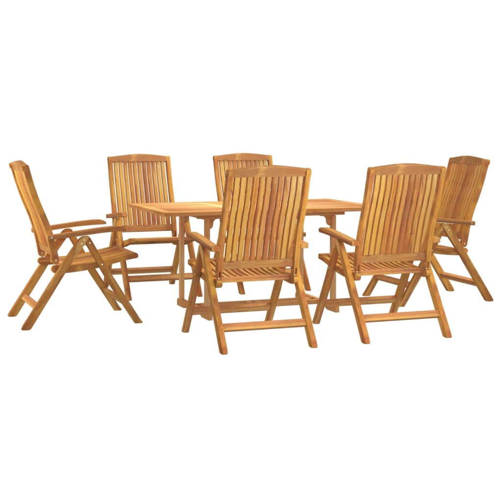 Vidaxl Juego De Comedor De Jardín 7 Piezas Madera Maciza De Teca_0