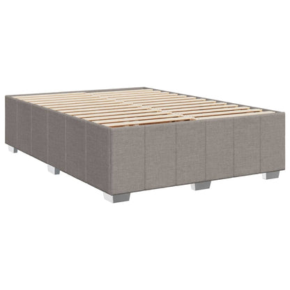 Cama Box Spring Con Colchón Tela Gris Taupe 160x200 Cm / Vetonek_3