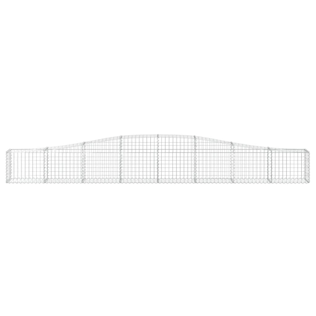 Cestas De Gaviones 8 Uds Forma De Arco Hierro 400x30x40/60 Cm_3