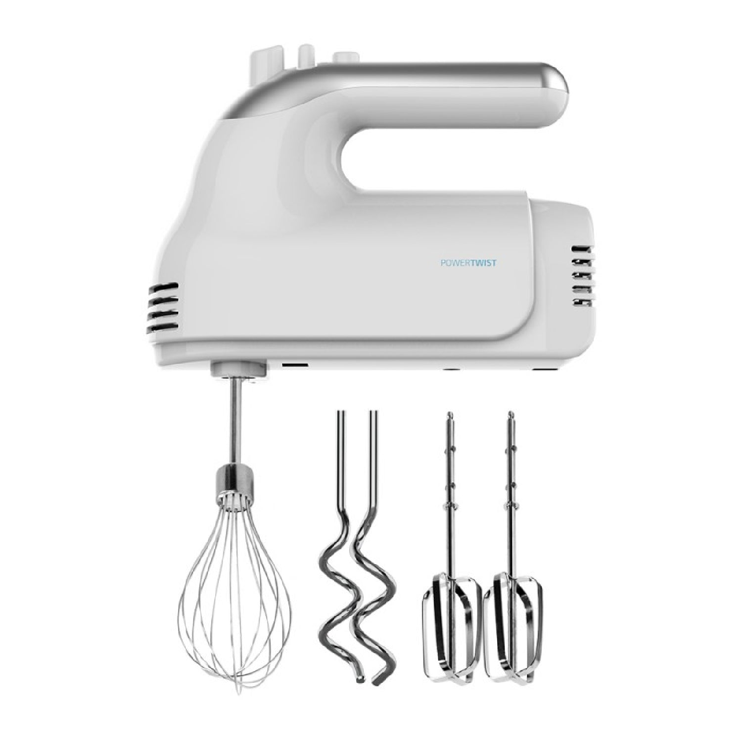 Cecotec Batidora De Varillas Powertwist. 500 W 5 Velocidades + Función Turbo Diseño Ergonómico 3 Accesorios: Varilla De_0