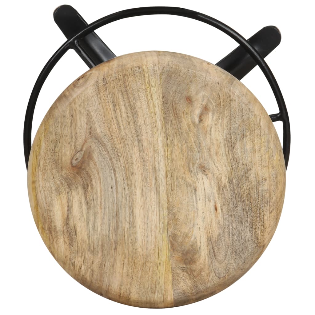 Taburetes De Cocina 2 Unidades Madera Maciza De Mango 52 Cm_2