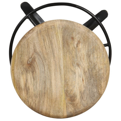 Taburetes De Cocina 2 Unidades Madera Maciza De Mango 52 Cm_2