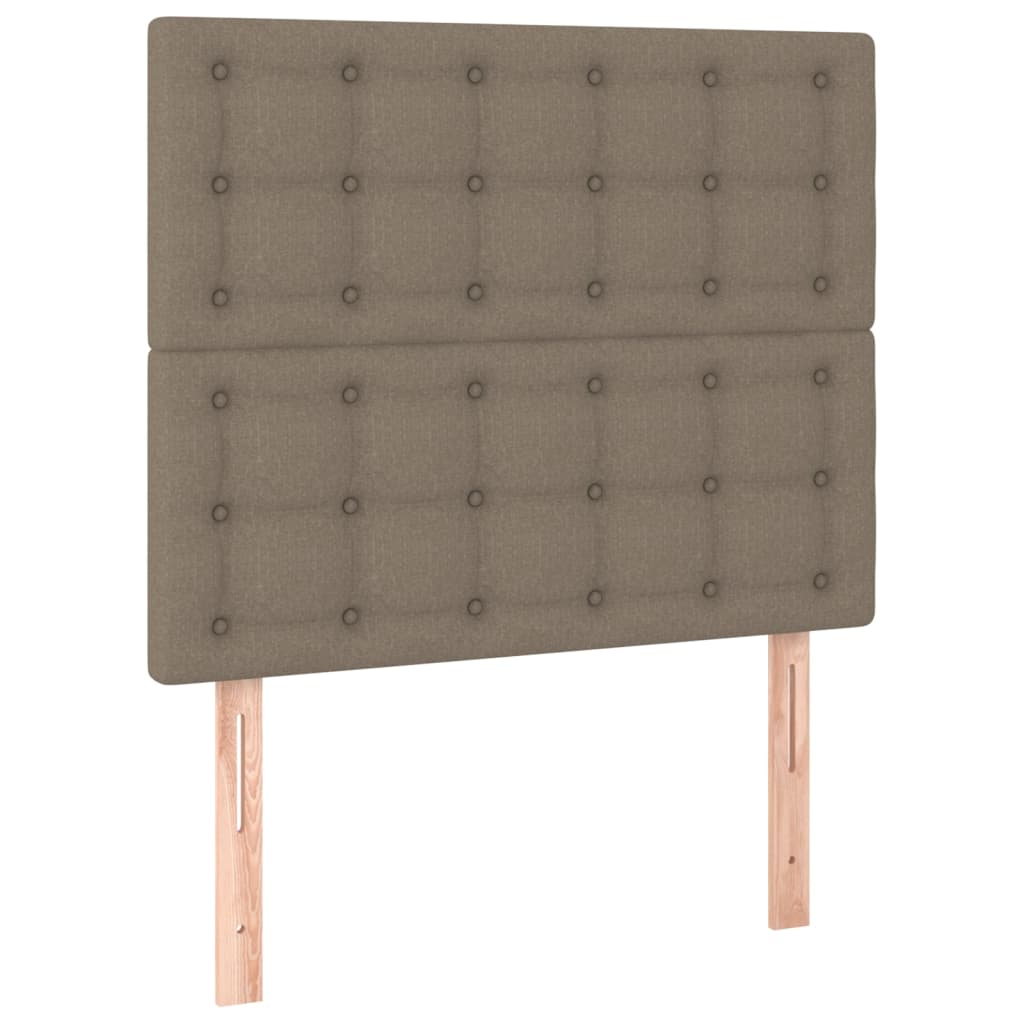 Estructura De Cama Con Cabecero De Tela Gris Taupe 90x200 Cm / Vetonek_1