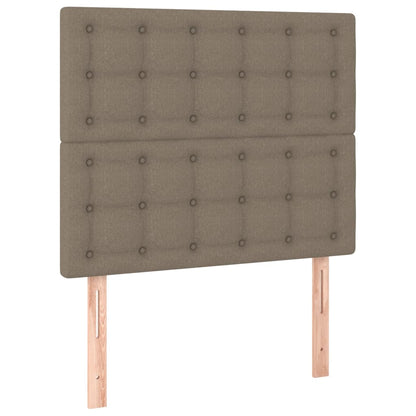 Estructura De Cama Con Cabecero De Tela Gris Taupe 90x200 Cm / Vetonek_1