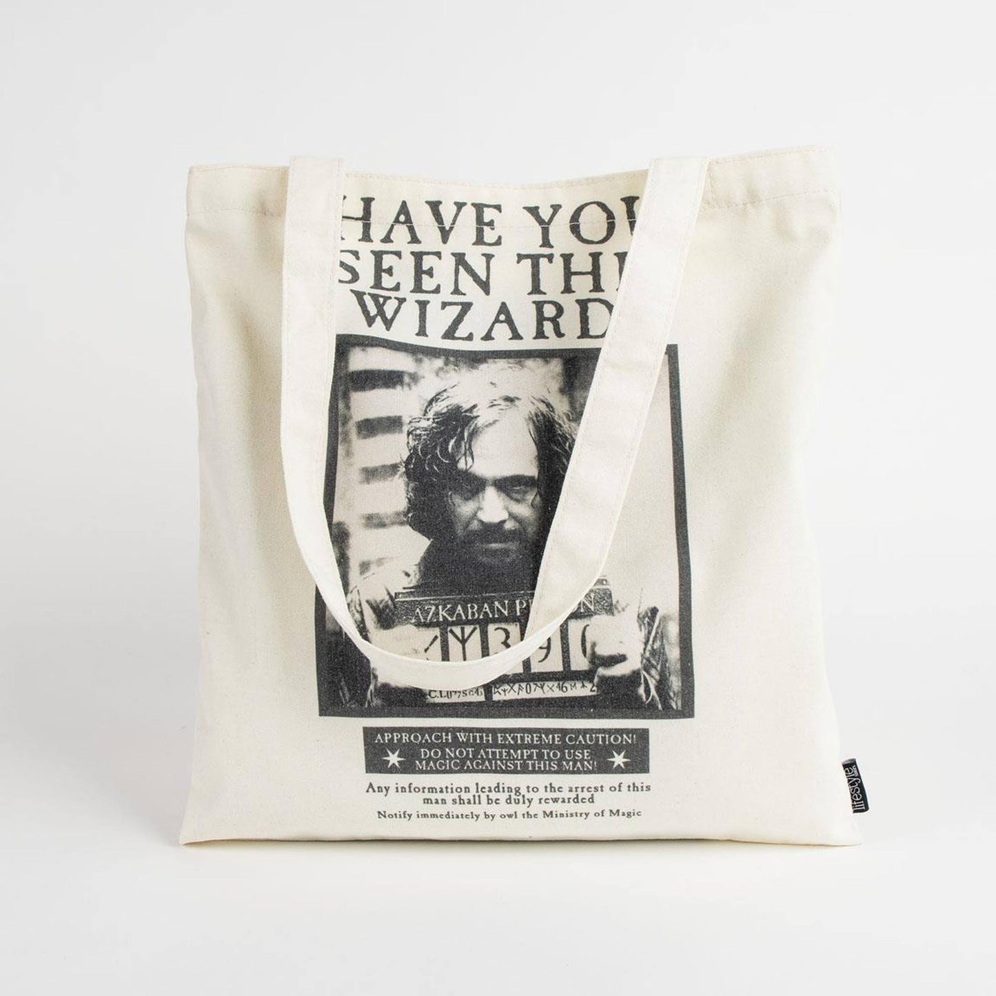 Bolsa Shopping Harry Potter, Unisex Adulto, Blanco Y Negro_1