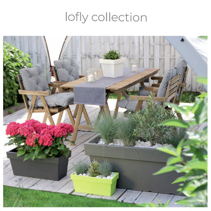 Maceta Lofly Square 7,2l., Dimensiones (mm) 193x193x293, Color Gris Piedra_1
