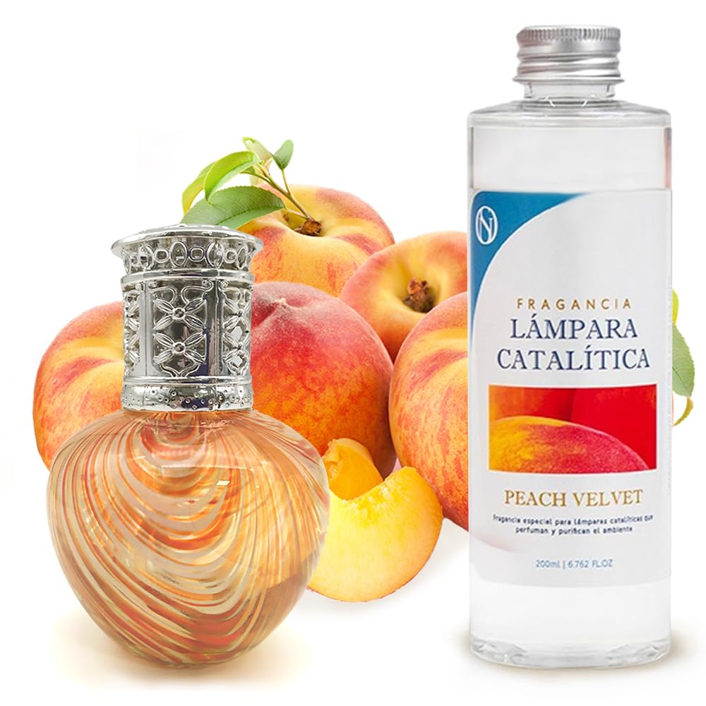 Lámpara Catalítica Orange Waves + Fragancia Peach Velvet 200 Ml - Elimina Malos Olores, Impurezas Y Perfuma_0