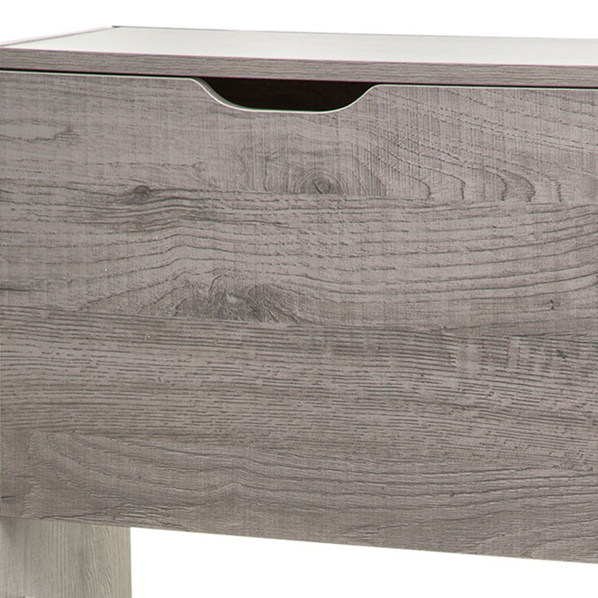 Wellhome Almacenamiento Zapatos 3 Cajones Madera Gris_4