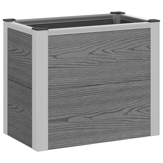Arriate Elevado Gris 50 X 30 X 42 Cm Wpc Y Aluminio_0
