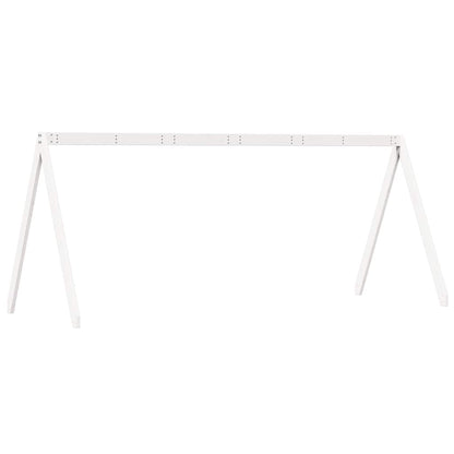 Techo De Cama Infantil Madera Maciza Pino Blanco 199x95,5x88 Cm_5