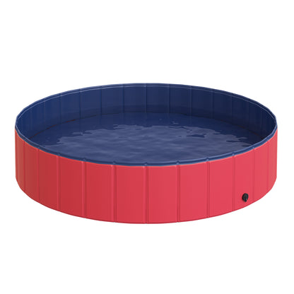 Pawhut Bañera Piscina Plegable De Mascota Perro Baño Portátil Animal Ø140cm_0