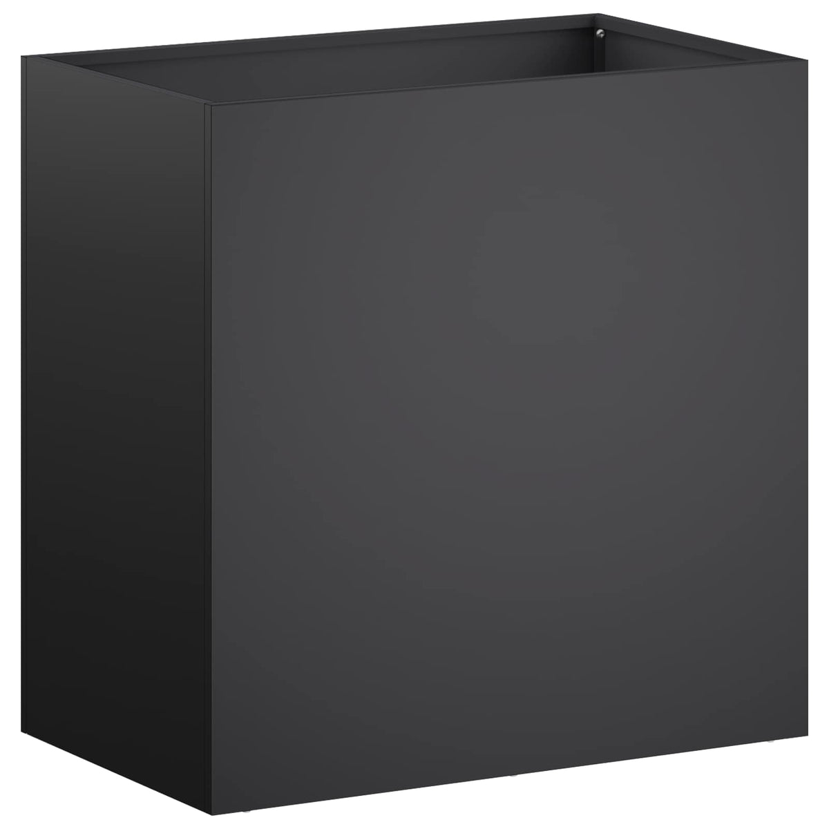 Macetero De Jardín Negro 50 X 30 X 50 Cm Acero Laminado En Frío_0