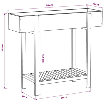 Arriate De Madera Maciza De Acacia Y Zinc_5