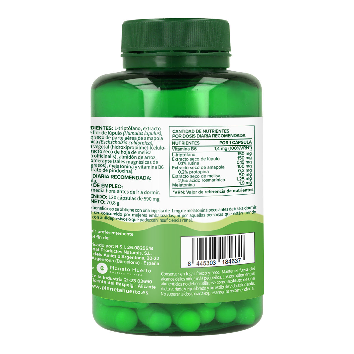 Pack 2x Melatonina complex Planeta Huerto 120 caps