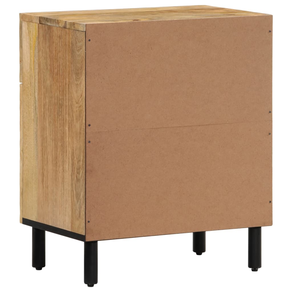Mesita De Noche Madera Maciza De Mango 50x33x60 Cm_3