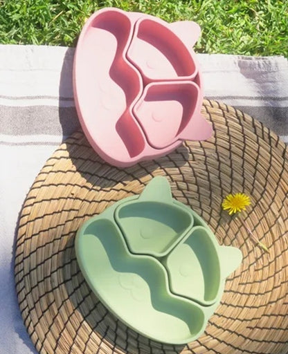 Plato Con Divisiones Extraíbles Y Forma De Perrito - Verde Oliva._4