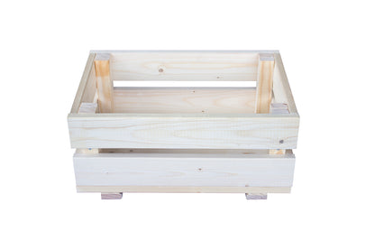 Caja De Fruta Decorativa De Madera Natural De 39 X 25,5 X 18 Cm_1
