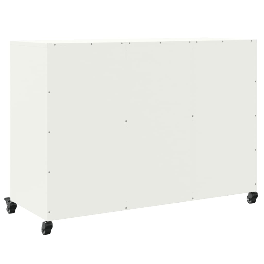 Aparador De Acero Laminado En Frío Blanco 100,5x39x72 Cm / Vetonek_1