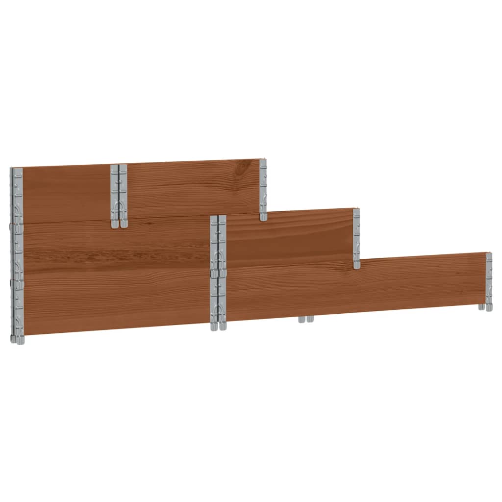 Arriate Elevado De 3 Niveles Madera Maciza Pino Marrón 120x80cm_5