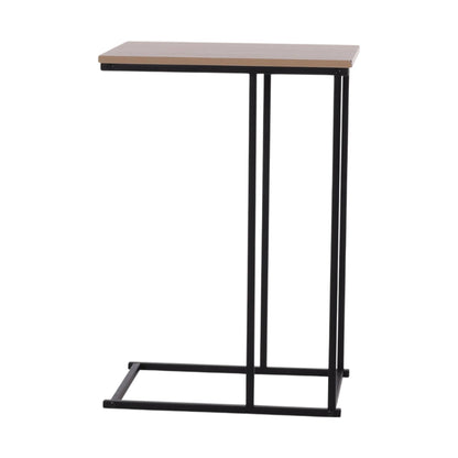 Well Home Mesa Auxiliar De Metal Con Tapa De Mdf Y Melamina En Color Natural 40x26x58cm_0